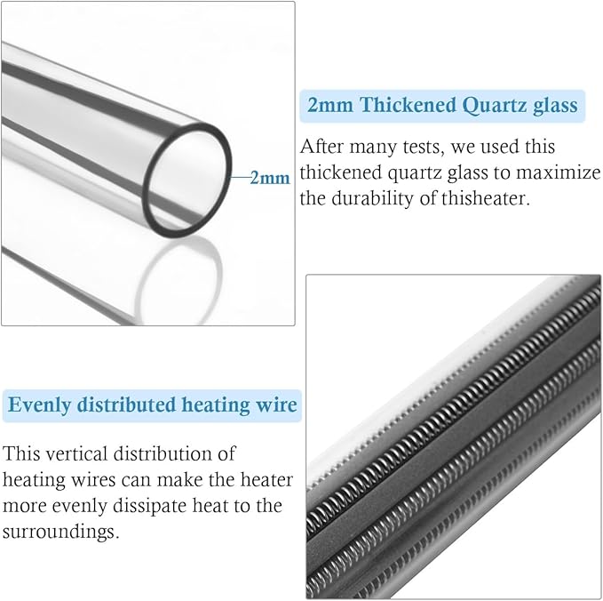 25W 50W 100W 200W 300W Adjustable Aquarium Heater, Submersible Fish Tank Heater Thermostat with Suction Cup (50W)