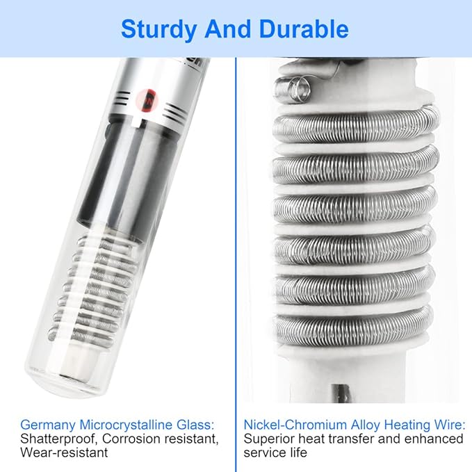 Submersible 50W Aquarium Heater Adjustable Fish Tank Heater 50 Watt