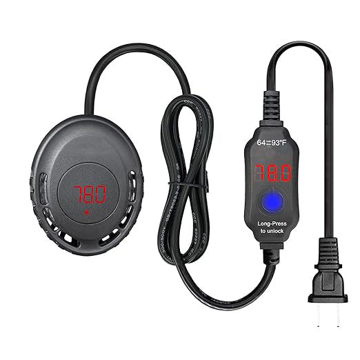 Compact Submersible Aquarium Heater, Mini Fish Tank Heater 50W/100W, External Temperature Controller, Used for 1-20 Gallon (50W(2-8 gallons))